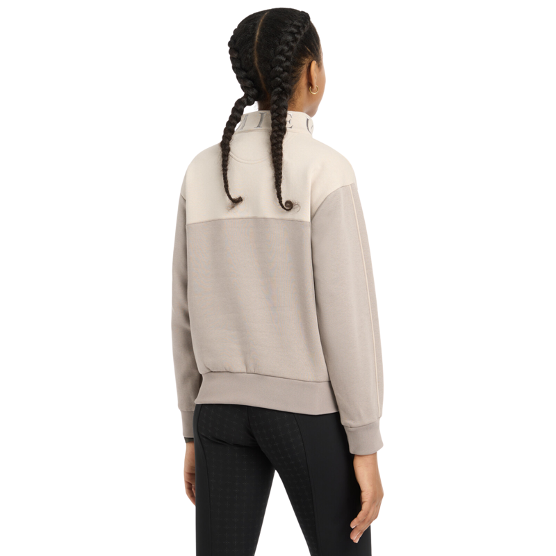 LeMieux Young Rider Kate Quarter Zip Sweat in Ash/Stone-1